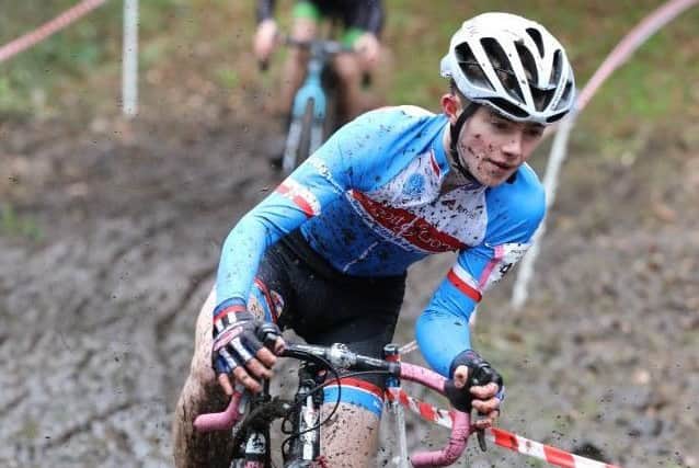 In the thick of it. Jensen racing in typical cyclo-cross conditions EMN-191114-103925002