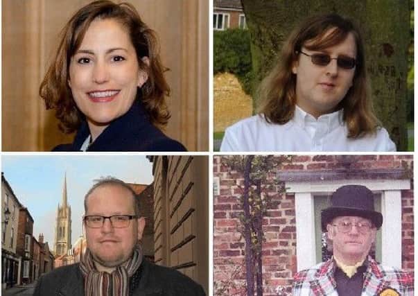 Clockwise from top-left: Victoria Atkins, Ellie Green, Peter Hill, Ross Pepper.