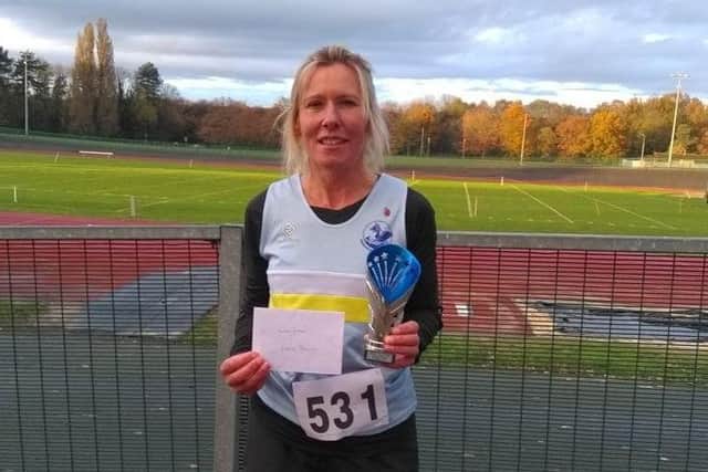 Paula Downing was top vet female at the Scunthorpe XC Challenge EMN-191121-151127002