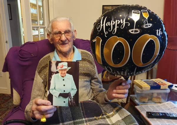 Frank 'Harold' Holmes celebrates his 100th birthday.