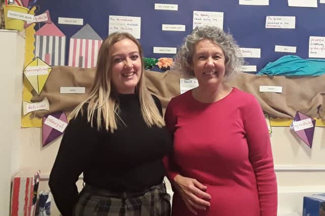 Lily Hurren with Catherine Teale.