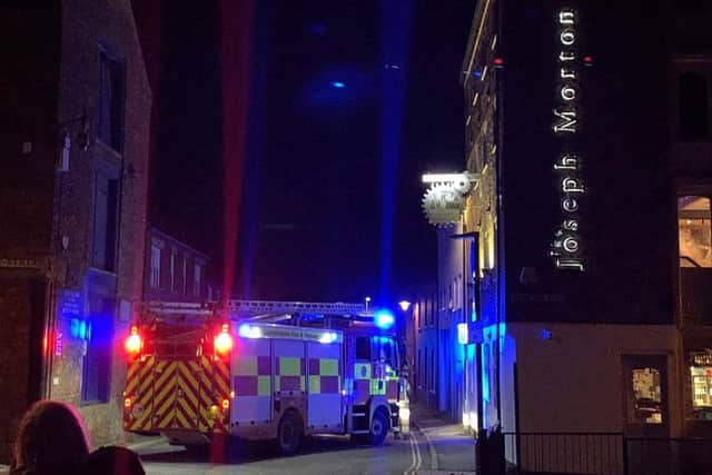 The fire service in attendance at the Joseph Morton in Kidgate, Louth. (Photo: Becky Vincent).