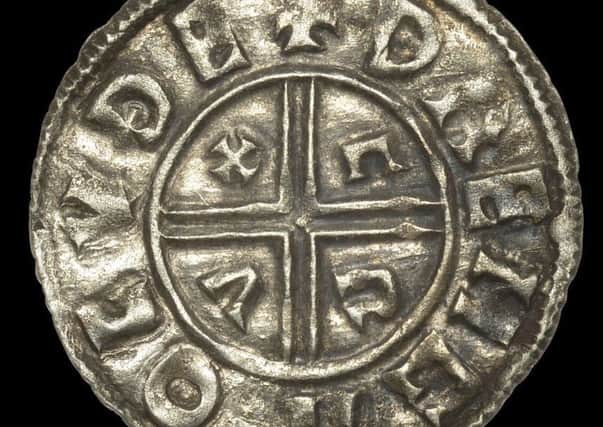 One of the coins discovered in the hoard.