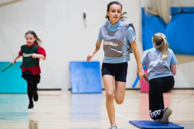Erin Lyon (North Cockerington Primary) in rhe relay.
Picture: Sean Spencer/Hull News & Pictures EMN-191212-125948002
