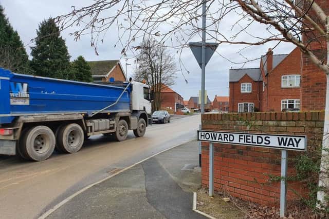 The access to the new estate will be Howard Fields Way, off Grimsby Road, Louth.
