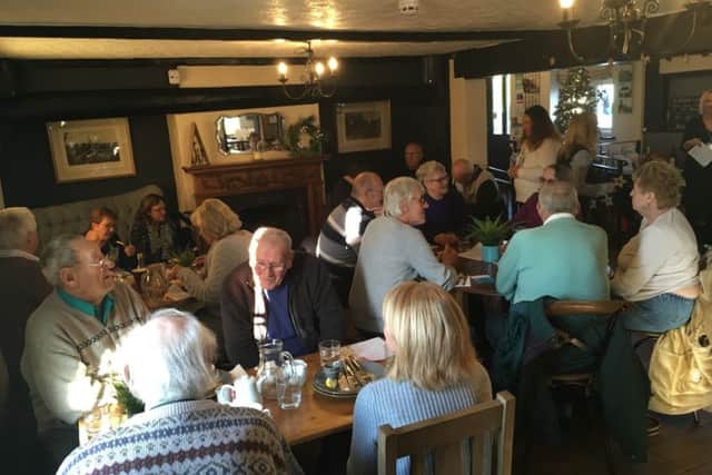 An Age UK Lindsey 'pub lunch club' at The Royal Oak in Mareham le Fen.