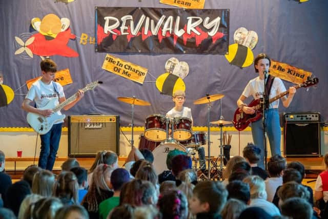 Staff and pupils rocked out at the TT Rockstars event.