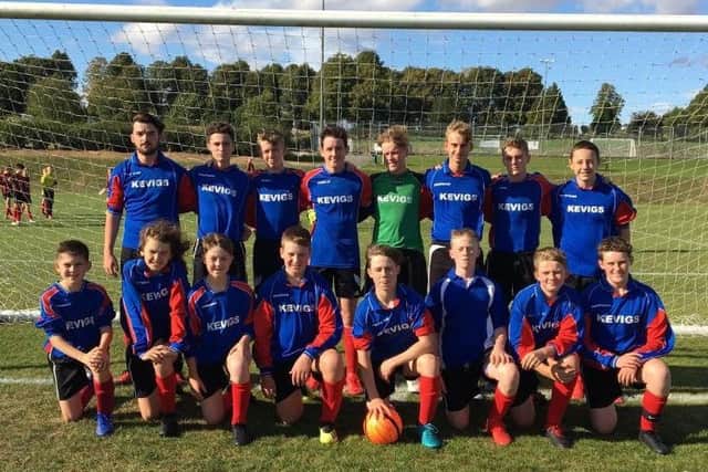 The KEVIGS Year 10 squad are two wins from a national title. From left, back - Danny Crane, Ben Thomas, Zach Atterby, Toby Precious, Noah Cottingham, Ben Grist, Jack Lyons, Stan Evans; front - Henry Smith, Arjen Hendrikse, Freddie Rhodes, Callum Norman, Finn Charlton, Will Gaskell, Sam Wise, Robert Patch. Missing from picture: Tom Weeks, Archie Miall. EMN-200217-135814002