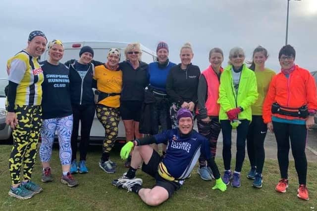 Runners from Alford, Mablethorpe, Skegness, Boston and Shepshed at the Skegness Parkrun EMN-200217-144954002