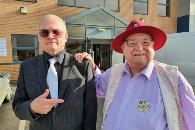 Peter Hill (left) and Alan 'Howling Laud' Hope', pictured in Louth last week.