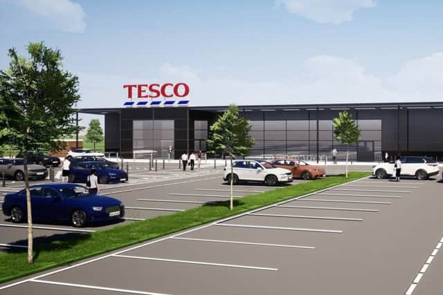 The current proposals by Tesco (which have not yet been submitted to the local planning authority).