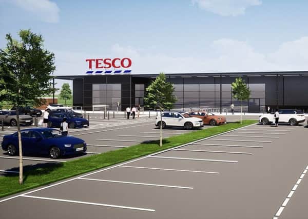 The current proposals by Tesco (which have not yet been submitted to the local planning authority).