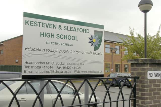 Stock images.
Kesteven and Sleaford High School sign.