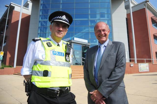 Lincolnshire Police chief constable Neil Rhodes and police and crime commissioner Alan Hardwick