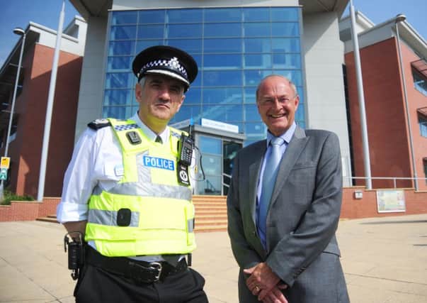 Lincolnshire Police chief constable Neil Rhodes and police and crime commissioner Alan Hardwick