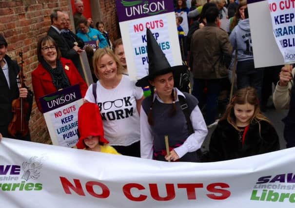 Lincolnshire Libraries Protest march