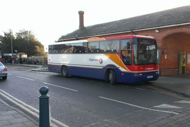 Rail replacement bus service.