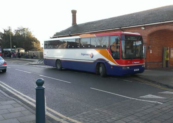 Rail replacement bus service.