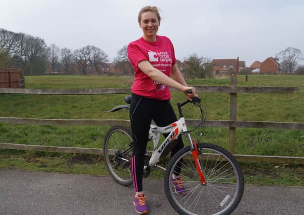 Kaitlin Mapplethorpe is heading out on a 200-mile cycle challenge for the Breast Cancer Campaign charity EMN-140331-124042001