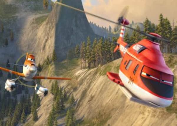 "PLANES FIRE & RESCUE" (L-R) DUSTY, BLADE RANGER. ©2014 Disney Enterprises, Inc. All Rights Reserved.