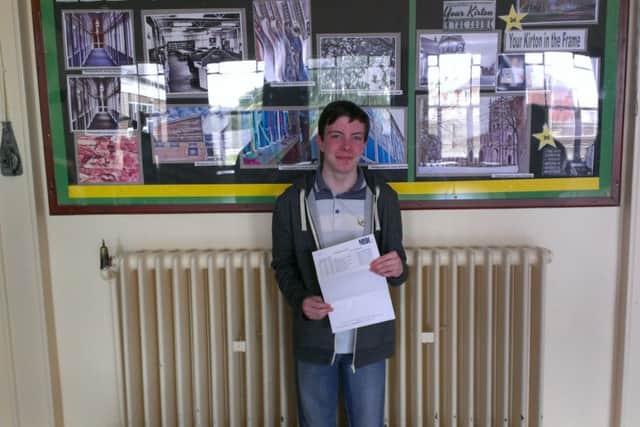James Kirkland, who has earned an ICT apprenticeship at Middlecott School Kirton with his ten GCSEs.