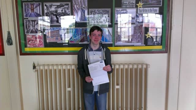 James Kirkland, who has earned an ICT apprenticeship at Middlecott School Kirton with his ten GCSEs.