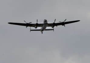 One of the Lancasters that flew overhead on the day.
