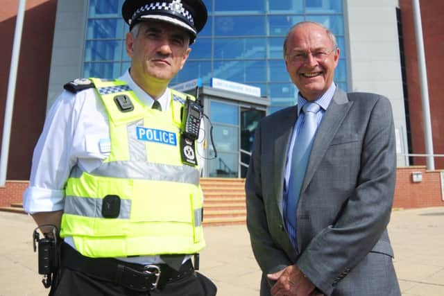 Chief Constable Neil Rhodes with Police and Crime Commissioner Alan Hardwick.