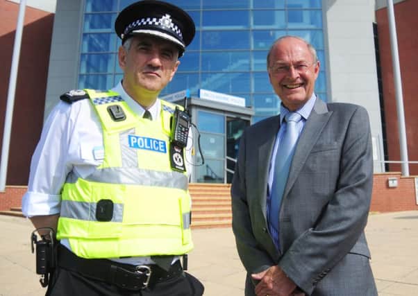 Chief Constable Neil Rhodes with Police and Crime Commissioner Alan Hardwick.