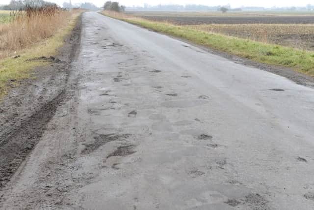 Particularly bad stretches of road between Friskney and Stickney.
