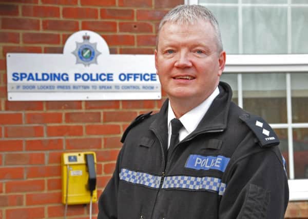Chief Insp Jim Tyner who has been promoted from community policing inspector for South Holland to take charge of policing in East Lindsay, including Skegness.  Photo by Tim Wilson.