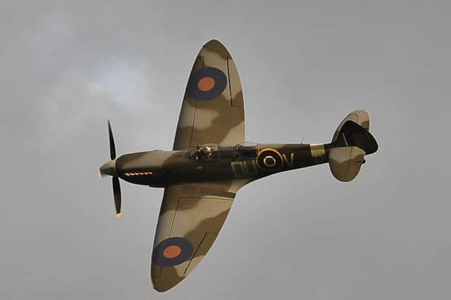 Battle Prom at Burghley Park. The Spitfire flypast EMN-150407-215712009