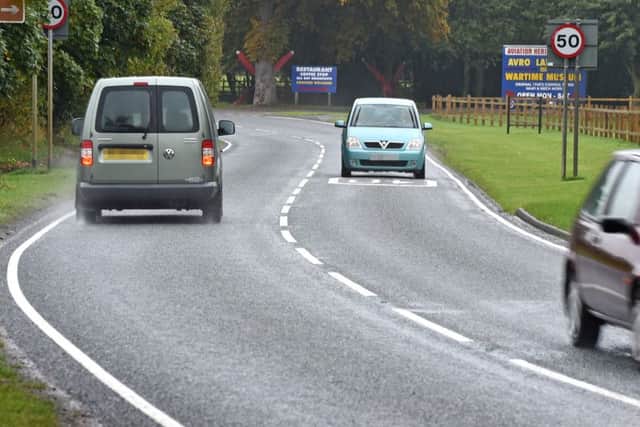 The A155, tops the list as the regions most dangerous road in figures released by the Road Safety Foundation