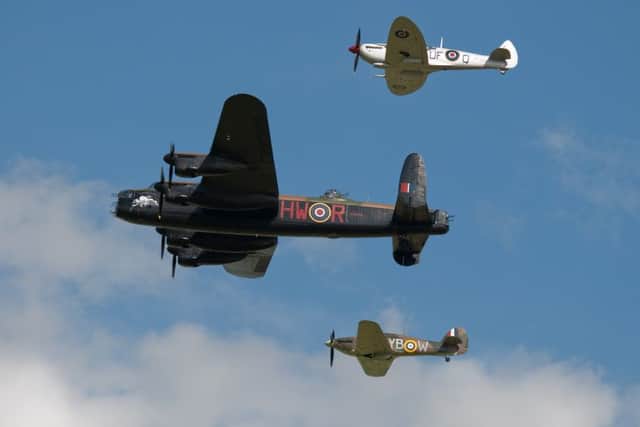 The Battle of Britain Memorial Flight at Waddington International Air Show SUS-140104-115545001