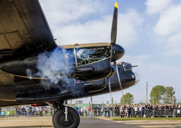 LLA members were treated to the sight of the Lancasters new engine being fired up in public for the first time. Photo by Oscarpix Imaging.