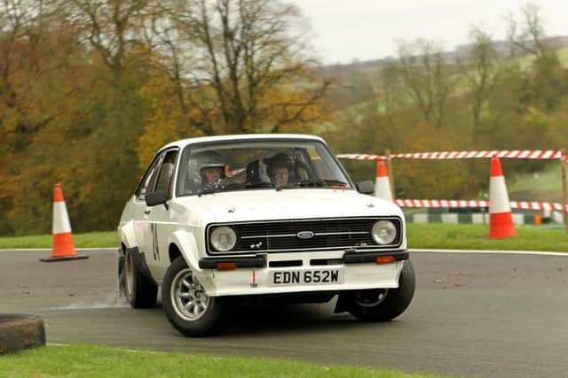 Rally classic - a Ford Escort Mk II is always easy to get sideways.