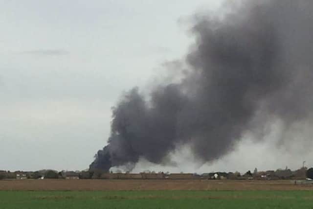 A reader picture sent in to the Standard of the fire at Kirton Holme. Photo via Twitter.