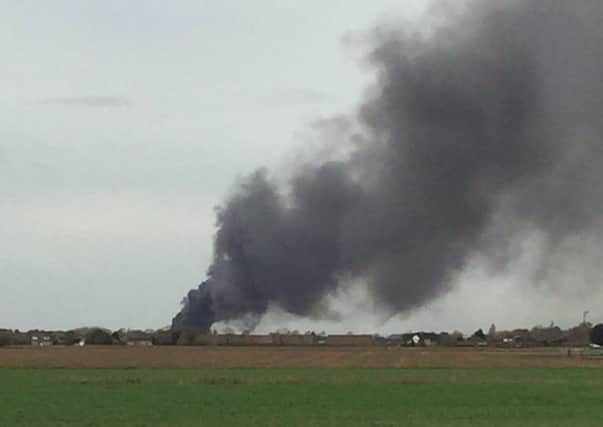 A reader picture sent in to the Standard of the fire at Kirton Holme. Photo via Twitter.