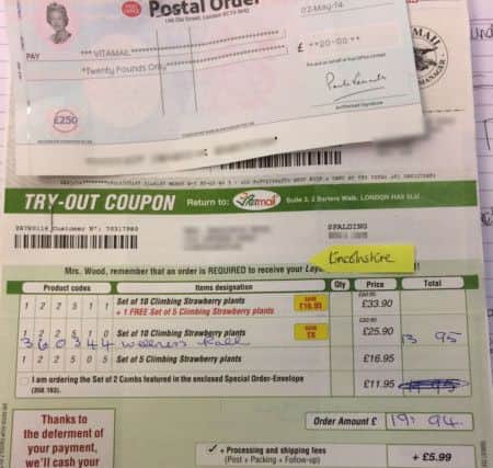 The sad words written by a conned pensioner. ANL-151217-112314001