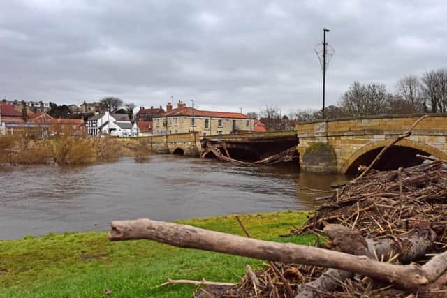 The historic Tadcaster Bridge which has partially collapsed.Picture: Anthony Chappel-Ross EMN-151230-170655001