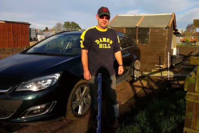 Andy Price at his new allotment in Spilsby. ANL-160701-131424001