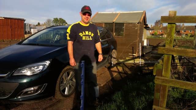 Andy Price at his new allotment in Spilsby. ANL-160701-131424001