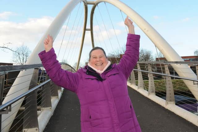 Mrs Elizabeth Steele who has won Â£10.000 on the Health Lottery.