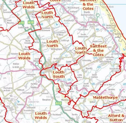 Part of the draft recommendations for new electoral division boundaries across Lincolnshire.
