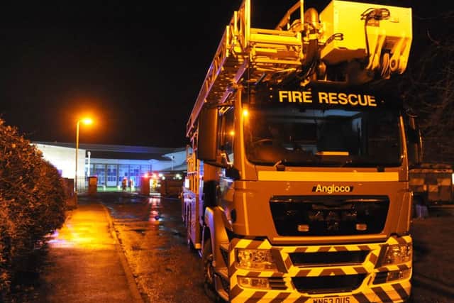Fire in the old sports hall at Boston College's former Mill Road Campus