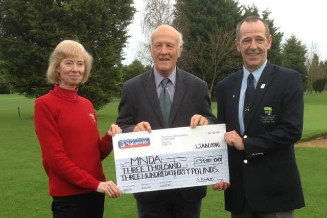 The cheque handover.