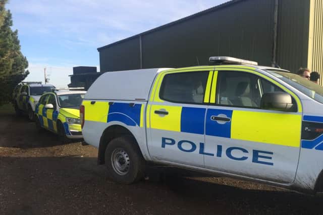Some of the vehicles on patrol.