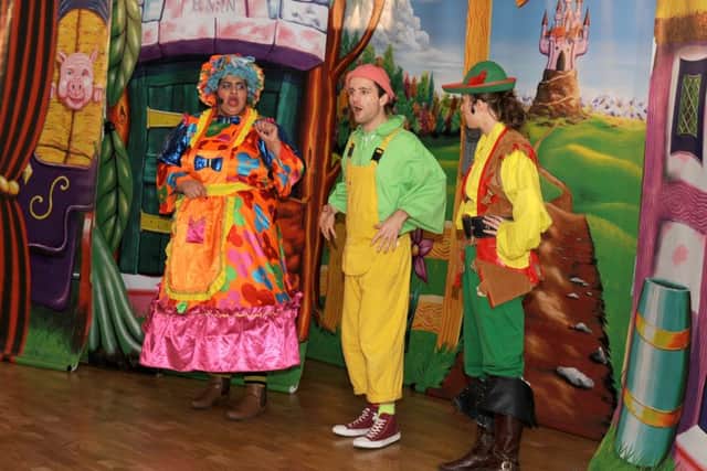 Lincolnshire Down's Syndrome Support Group, annual New Year Party at The Venue, Navenby. Panto cast performing. EMN-160119-115638001