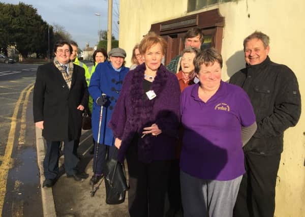 Stickney residents and Coun Victoria Ayling pictured on the A16 after Monday's meeting.