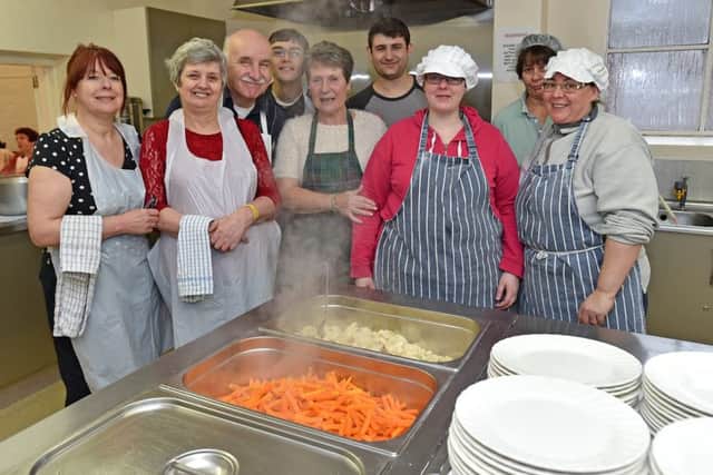Volunteers at Horncastle Luncheon Club EMN-160125-170231001